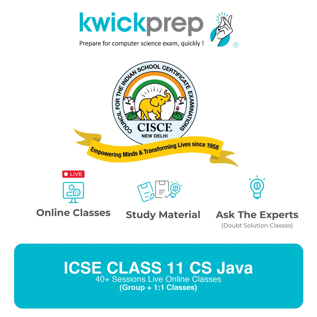 ICSE Computer Science with Java Class 11