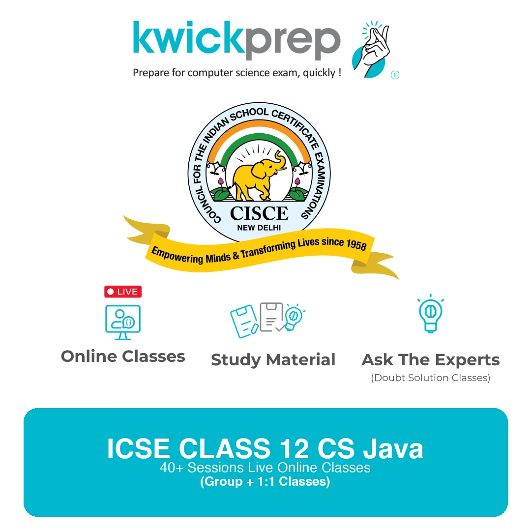 ICSE Computer Science with Java Class 12
