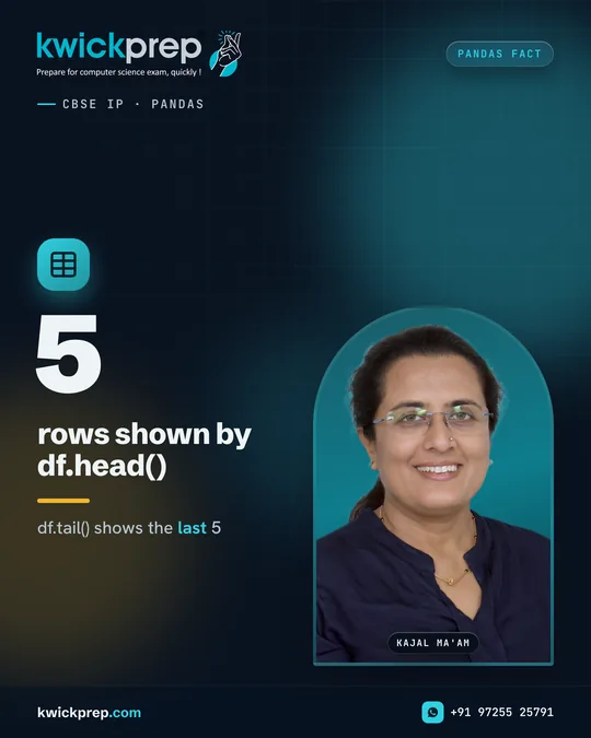 rows shown by df.head()