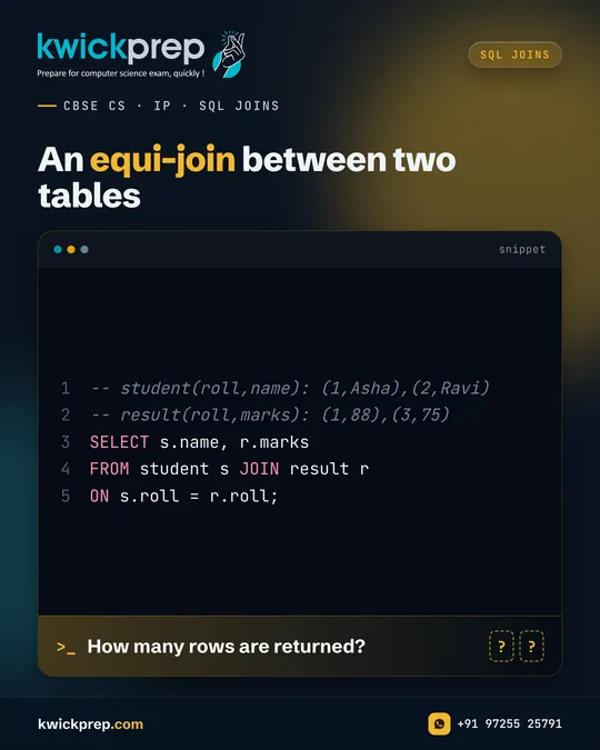 How many rows are returned?
