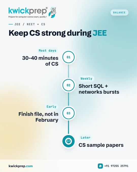 Keep CS strong during JEE