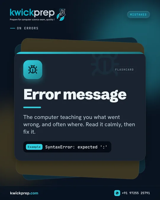 Error message