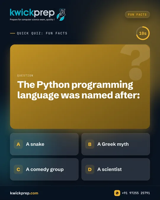 The Python programming language was named after: