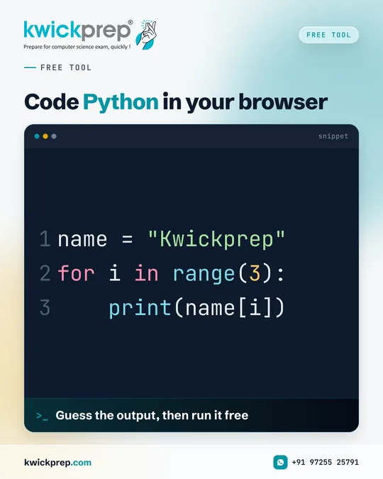 Guess the output, then run it free