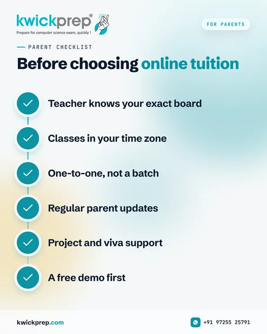 Before choosing online tuition