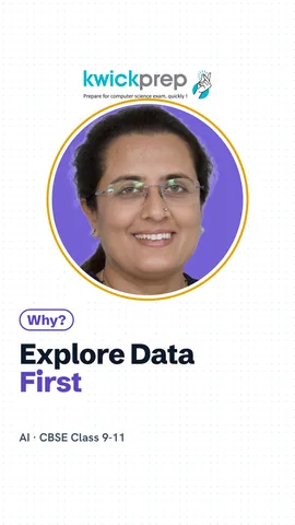 Three reasons to explore data: wrong values, patterns, outliers.