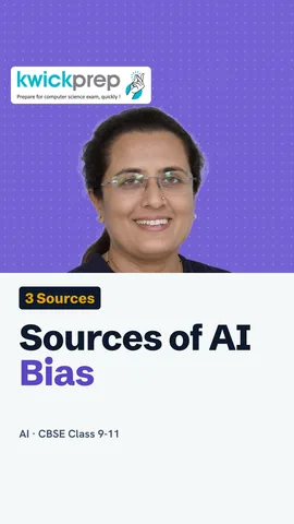 Three sources of bias: data, design, deployment with examples.