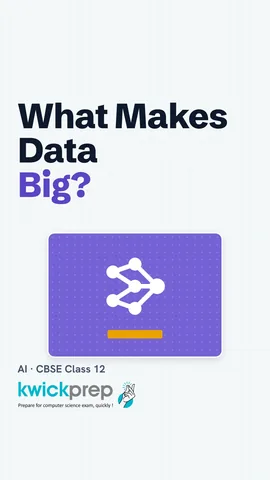 Three signs of big data: too large, arrives every second, many forms.