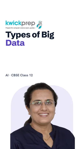 Table of three big data types with examples.
