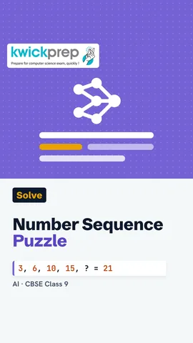 Sequence 3, 6, 10, 15 with differences and the answer 21.