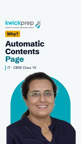 Slide: Table of Contents lists headings and page numbers, built from heading styles.