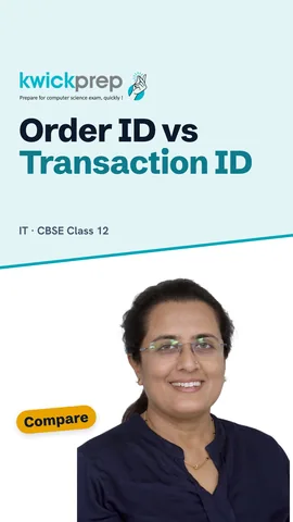 Table: shopping needs address and gives order ID; bill payment needs consumer number and gives transaction ID.