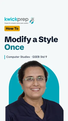 Slide: apply Heading 1 to every heading, right-click style, Modify.