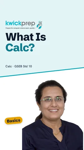 Card: LibreOffice Calc, free spreadsheet, rows and columns, files end in .ods.
