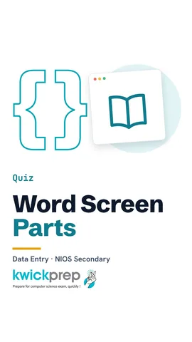 Table of four Word screen parts and the job of each.