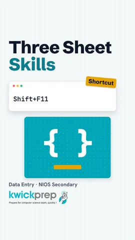 Table of three sheet skills: select, add and rename.