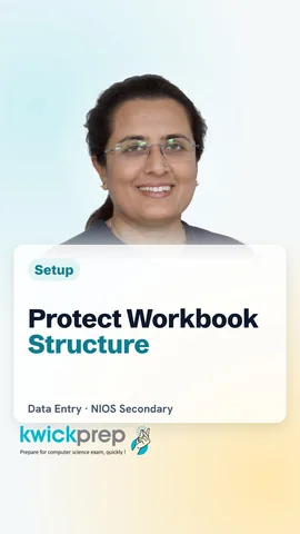 Steps to protect workbook structure from the Review tab.