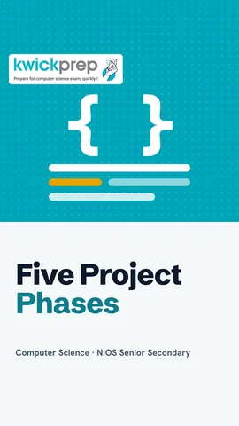 Table of the five project phases with what happens in each.