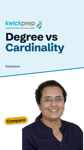 Table with columns counted as degree and rows counted as cardinality.
