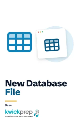 Base wizard steps for creating a new database file.