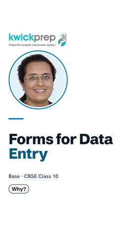 Reel on using a Base form for data entry.