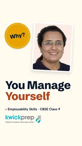 Reel listing self-management habits for Class 9 students.