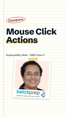 Reel comparing click, double-click and right-click mouse actions.