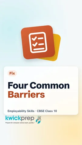 Reel on four common barriers to communication.