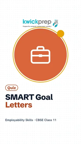 Reel on the five letters of a SMART goal.