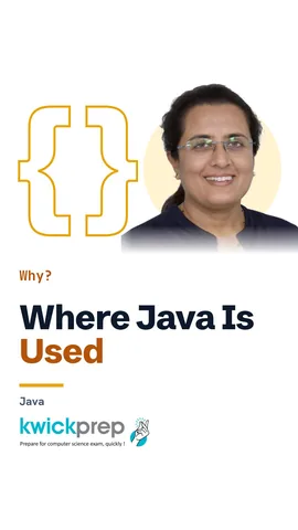 Reel listing where Java runs: Android apps, servers, websites and school labs.
