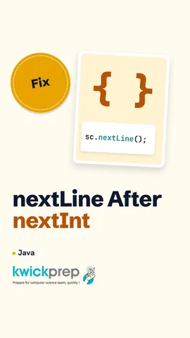 Reel showing an extra sc.nextLine() added after nextInt() to fix the empty name.