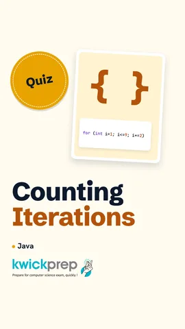 Reel counting the iterations of a for loop stepping by 2.