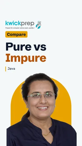 Reel comparing a pure method with an impure one that changes a balance.