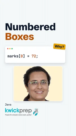 Reel showing an array as numbered boxes with index and value.