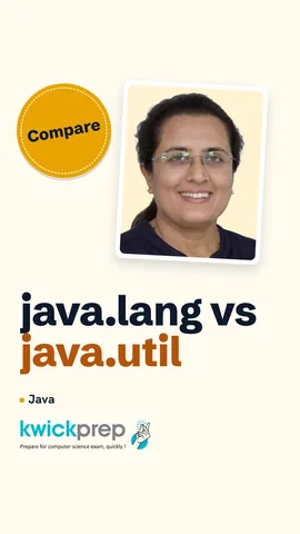 A table: java.lang automatic with String and Math, java.util needs import with Scanner.
