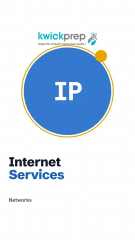 A table of four Internet services: email, chat, VoIP and search, with one example each.