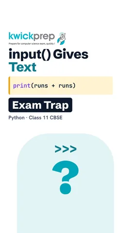 Python code runs = input, printing runs + runs as 1515 and int(runs) + int(runs) as 30.