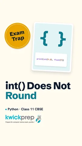 Python code print(int(9.8), float(7)), str(85) join, bool(0), bool("0") with outputs.