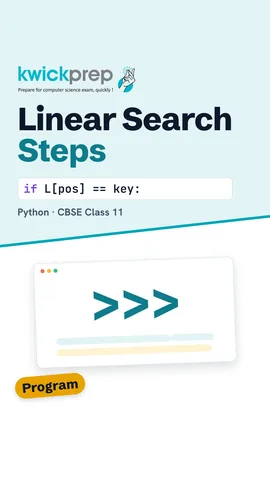 A pointer moving along a list from index 0 until it matches 91 at index 2.