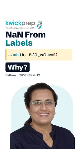 Two Series added label by label, with NaN for unmatched labels and the fill_value fix.