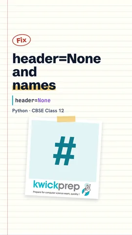 A table of read_csv options: header=None, names and index_col.