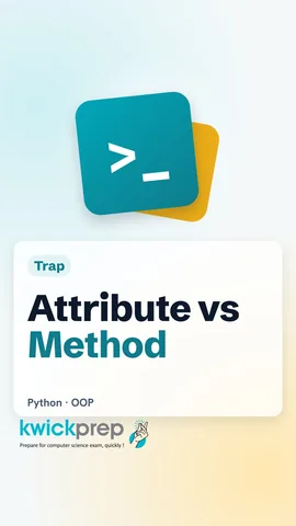 Slide comparing an attribute (data, no brackets) with a method (action, with brackets).