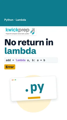 Python code with add = lambda a, b: a + b printing 65.
