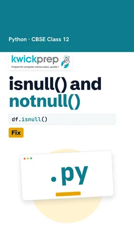 isnull marking missing cells True beside notnull marking present cells True.