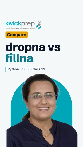 A table showing dropna removing rows and fillna replacing gaps with 0 or the mean.