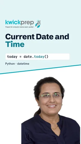 Python code calling date.today() and printing its type name, date.