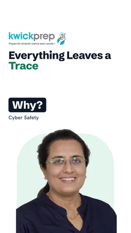 List of things that leave a trace online: posts, searches, orders, payments, location.