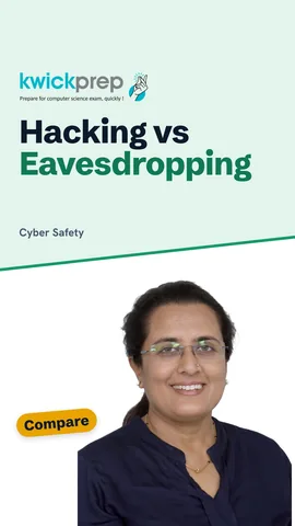 Two attacks compared: hacking without permission and eavesdropping on a network.