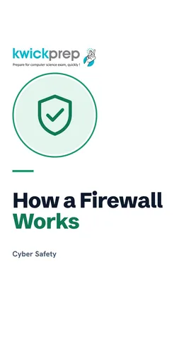 Firewall drawn as a gate checking packets and blocking some.