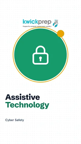 Assistive technology matched to needs: screen reader, magnifier, captions.